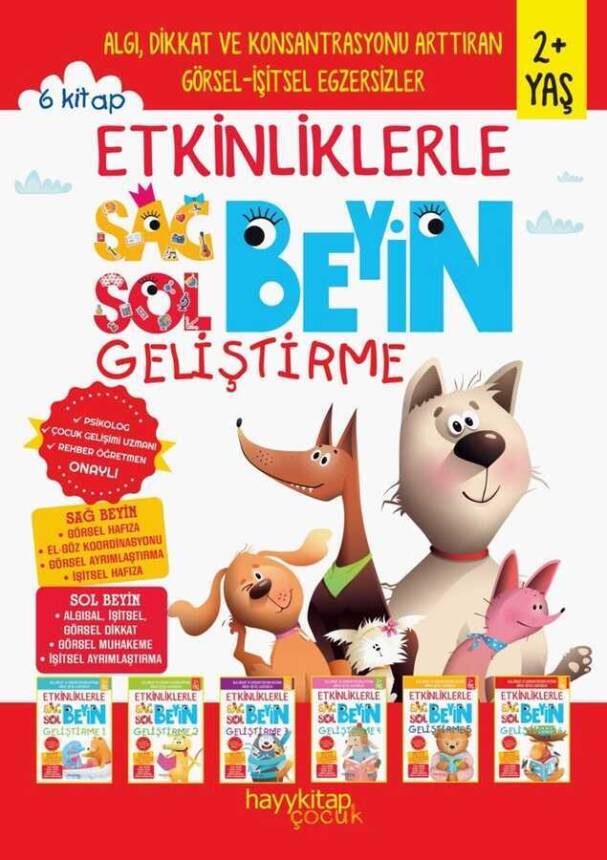 Etkinliklerle Sağ Beyin Sol Beyin Geliştirme (2+ Yaş) 6’lı Set - 1