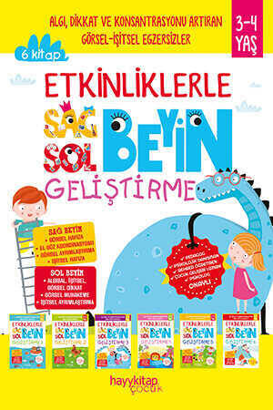 Etkinliklerle Sağ Beyin Sol Beyin Geliştirme (3-4 Yaş) – 6’lı Set - 1